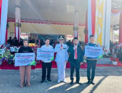 Wujudkan Kemerdekaan dari Resiko Sosial dan Kemiskinan,Bupati Surunuddin Serahkan Santunan Kematian