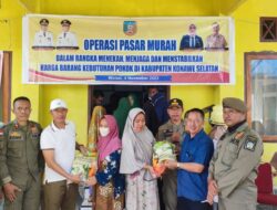 Komitmen Tekan Inflasi, Pemkab Konsel Gencar Melaksanakan Operasi Pasar Murah