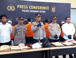 Polres Konut Tangkap 10 Pelaku Pengedar Narkotika, 124.08 Gram Sabu Diamankan