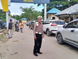 Satlantas Polres Konsel Pantau Arus Mudik di Pelabuhan Amolengu