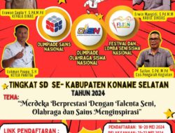 Dikbud Konawe Selatan Bakal Gelar Lomba OSN, O2SN, FLS2N Tingkat SD dan SMP