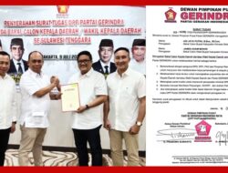 Terima Surat Tugas dari DPP Gerindra, AJP-James Makin Percaya Diri Menangkan Pilkada Konsel 2024