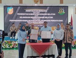 Pemda Konawe Selatan dan Kejari Konsel Teken MoU Penanganan Masalah Hukum Bidang Perdata dan Tata Usaha Negara