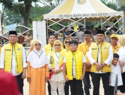 Deklarasi Irham Kalenggo-Wahyu Ade Pratama Disambut Ribuan Pendukung di Konawe Selatan