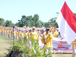 Dinsos Konsel Tampilkan Barisan Defile Memukau di Pembukaan Porseni Antar OPD