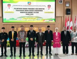 Bupati Konawe Selatan Lantik Pimpinan Perumda Wawowonua, Target Kinerja Lebih Profesional dan Kompetitif
