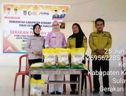 Gerakan Pangan Murah di Kecamatan Baito, Dinas Ketapang Salurkan 1,5 Ton Beras SPHP Terjangkau